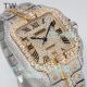 TW Factory Swiss Replica Cartier Santos Half Yellow Gold Diamond Roman Face Watch (2)_th.jpg
